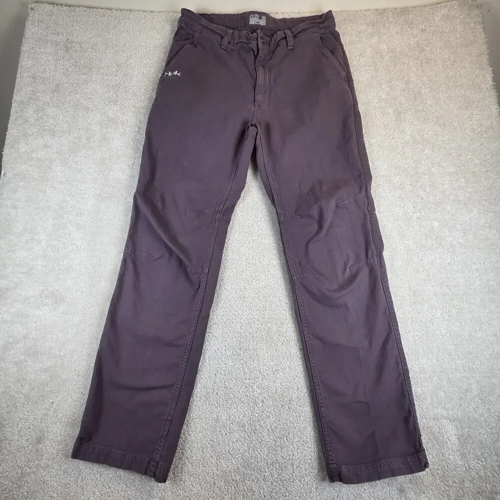 HUK Trawler Fishing Pants Mens 36 Fits 34x31 Gray Articulated Knee H2000055